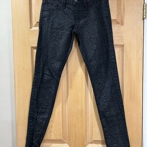 Flying Monkey Black Textured Skinny Jeans